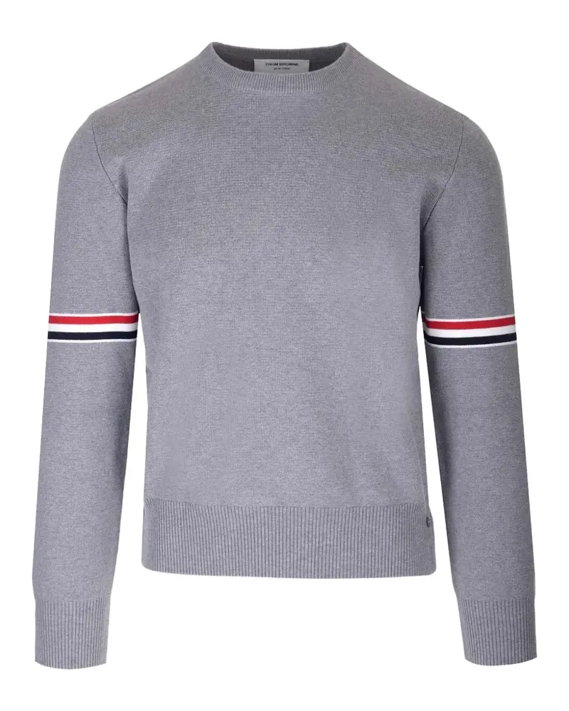 Thom Browne Milano-knit RWB-stripe sweater - Grau Grau