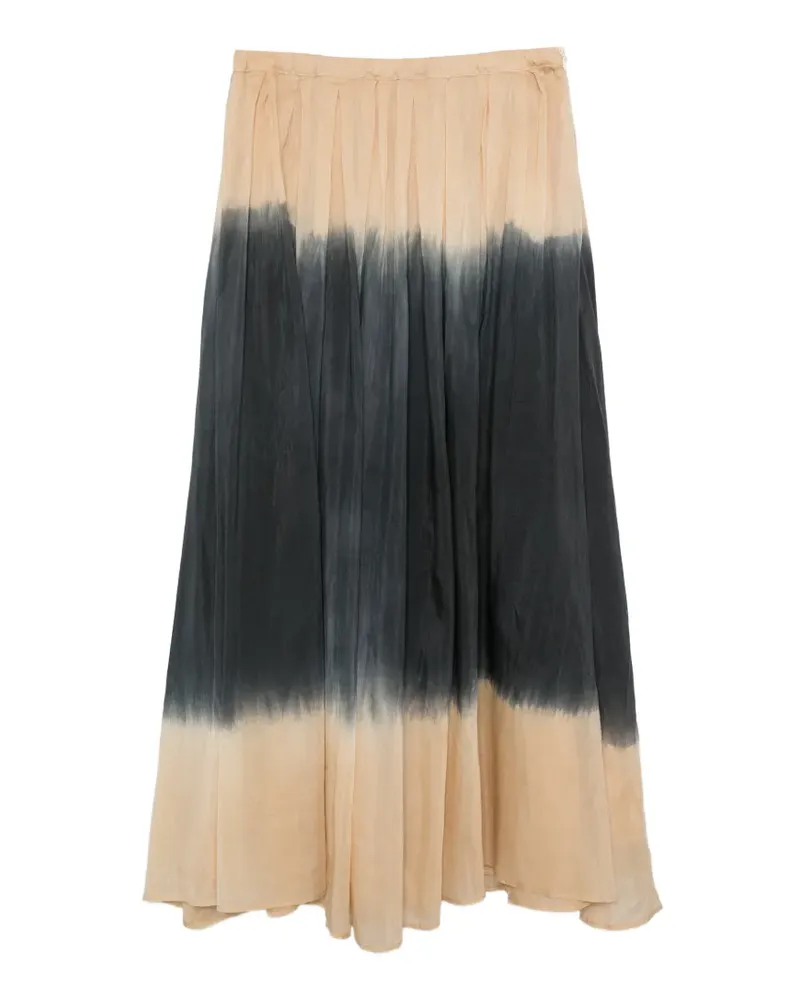 Roberto Collina tie-dye pleated skirt - Nude Nude