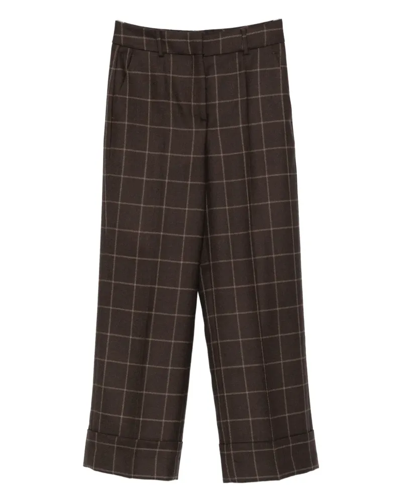 Incotex check-print trousers - Braun Braun
