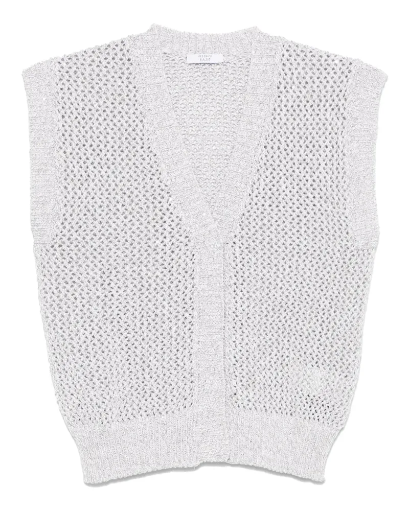 Peserico Cardigan mit Pailletten - Grau Grau