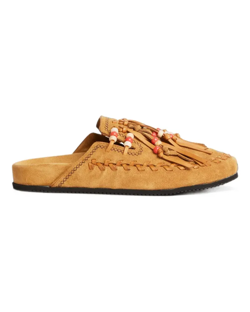 Alanui The Journey Mules mit Perlen - Nude Nude
