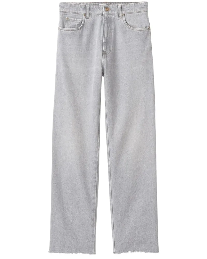 Miu Miu Halbhohe Straight-Leg-Jeans - Grau Grau