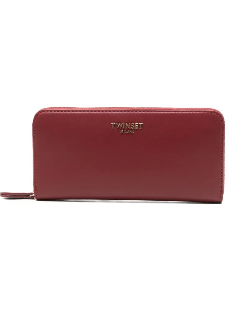 Twin-Set Portemonnaie mit Logo-Applikation - Rot Rot