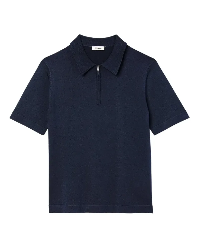 Sandro Poloshirt mit Reißverschluss - Blau Blau