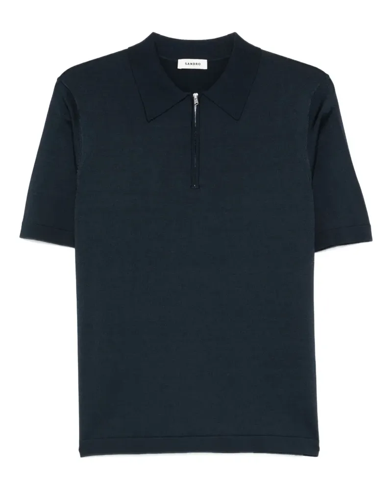 Sandro Poloshirt mit Reißverschluss - Blau Blau