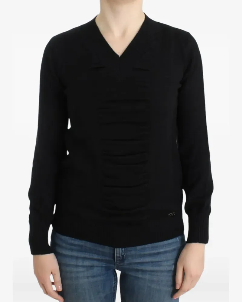 CoSTUME NATIONAL Pullover mit V-Ausschnitt - Schwarz Schwarz