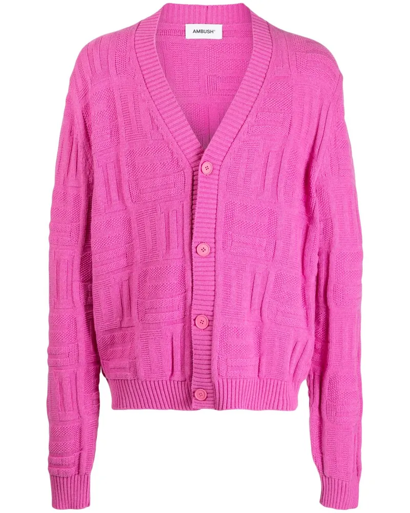 AMBUSH Cardigan mit Monogrammmuster - Rosa Rosa