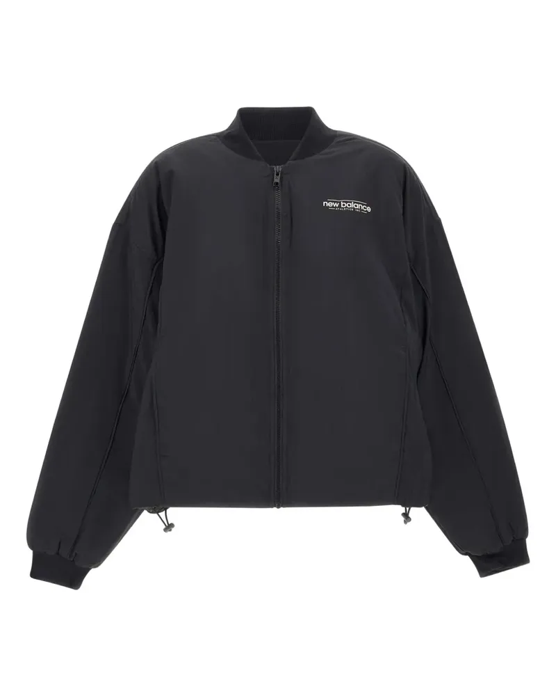 New Balance Bomberjacke mit grafischer Stickerei - Schwarz Schwarz