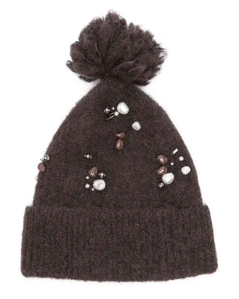 Dorothee Schumacher Mütze mit Pompons - Braun Braun