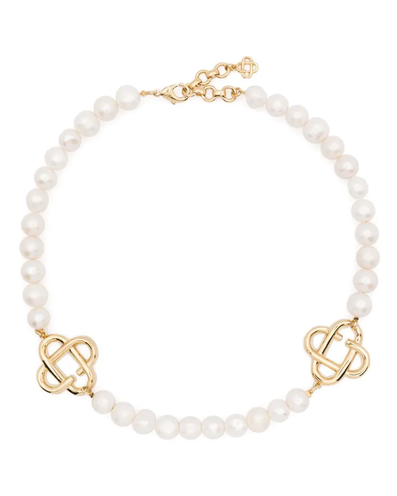 Casablanca Paris Perlenkette mit Logo - Gold Gold