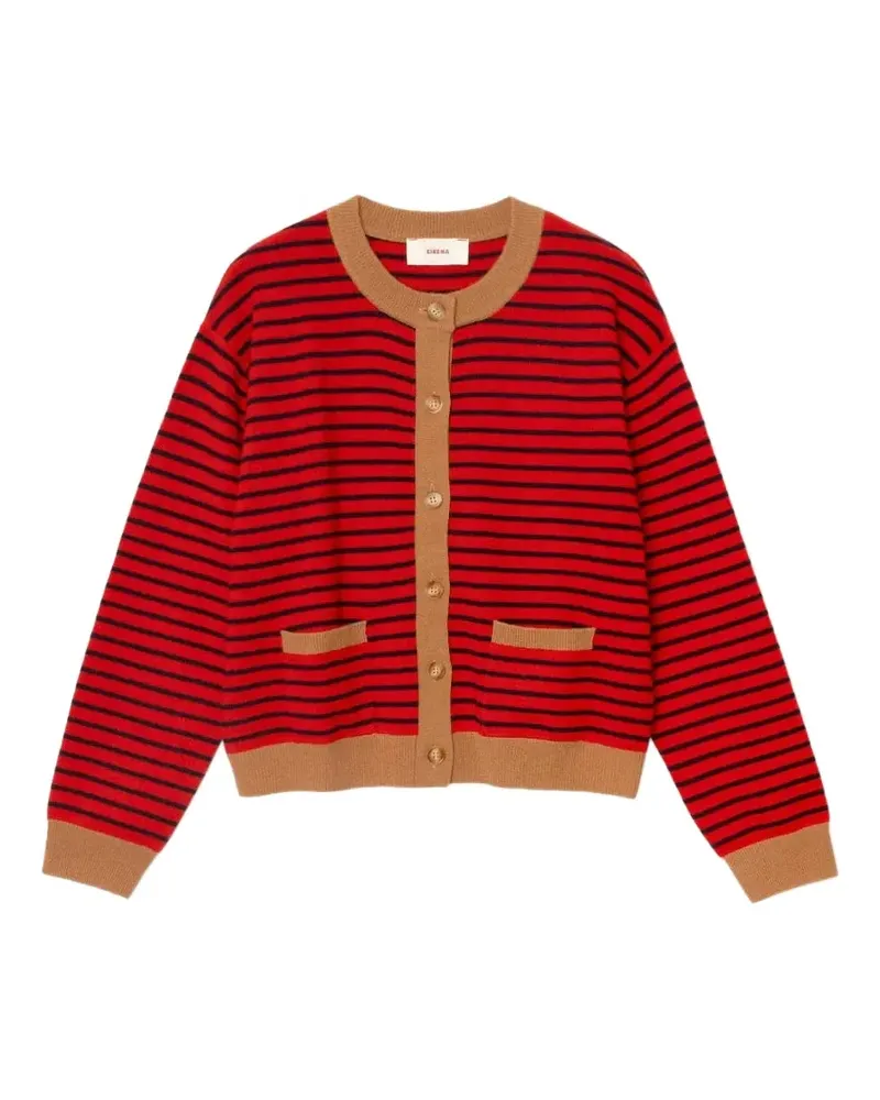 Xírena Gestreifter Lillian Cardigan - Rot Rot