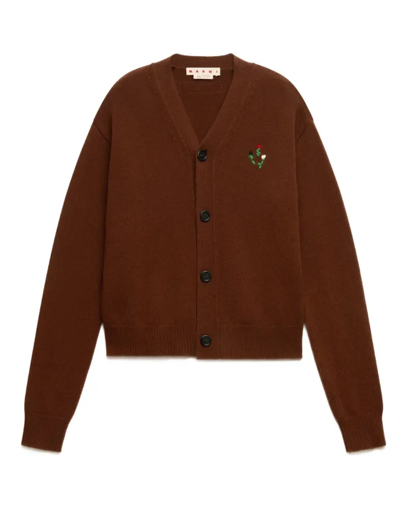 Marni Bestickter Cardigan - Braun Braun