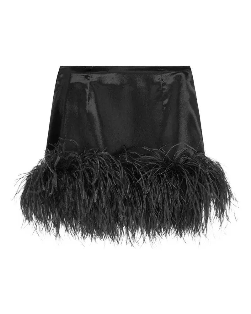 16ARLINGTON Giaci Minirock mit Federbesatz - Schwarz Schwarz