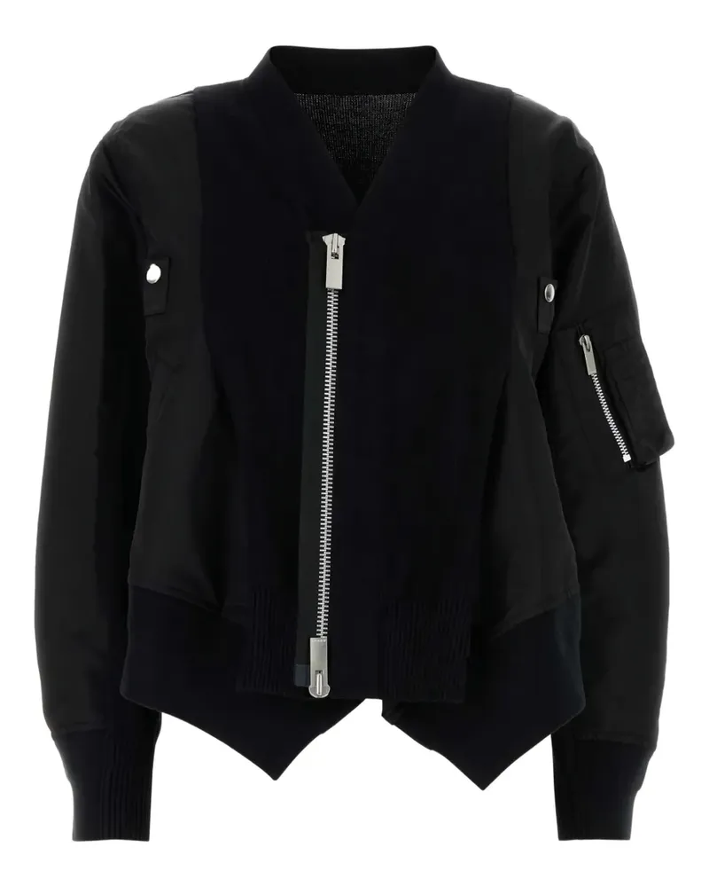 Sacai Klassische Bomberjacke - Schwarz Schwarz
