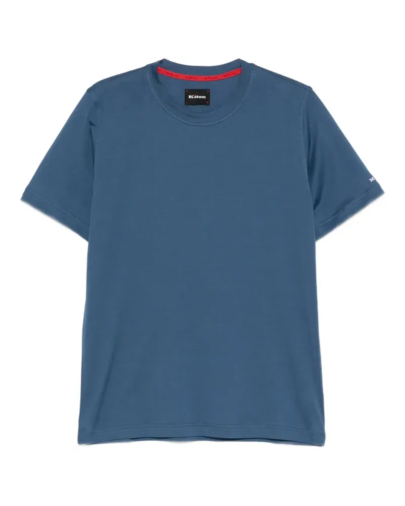 Kiton logo-embroidered T-shirt - Blau Blau