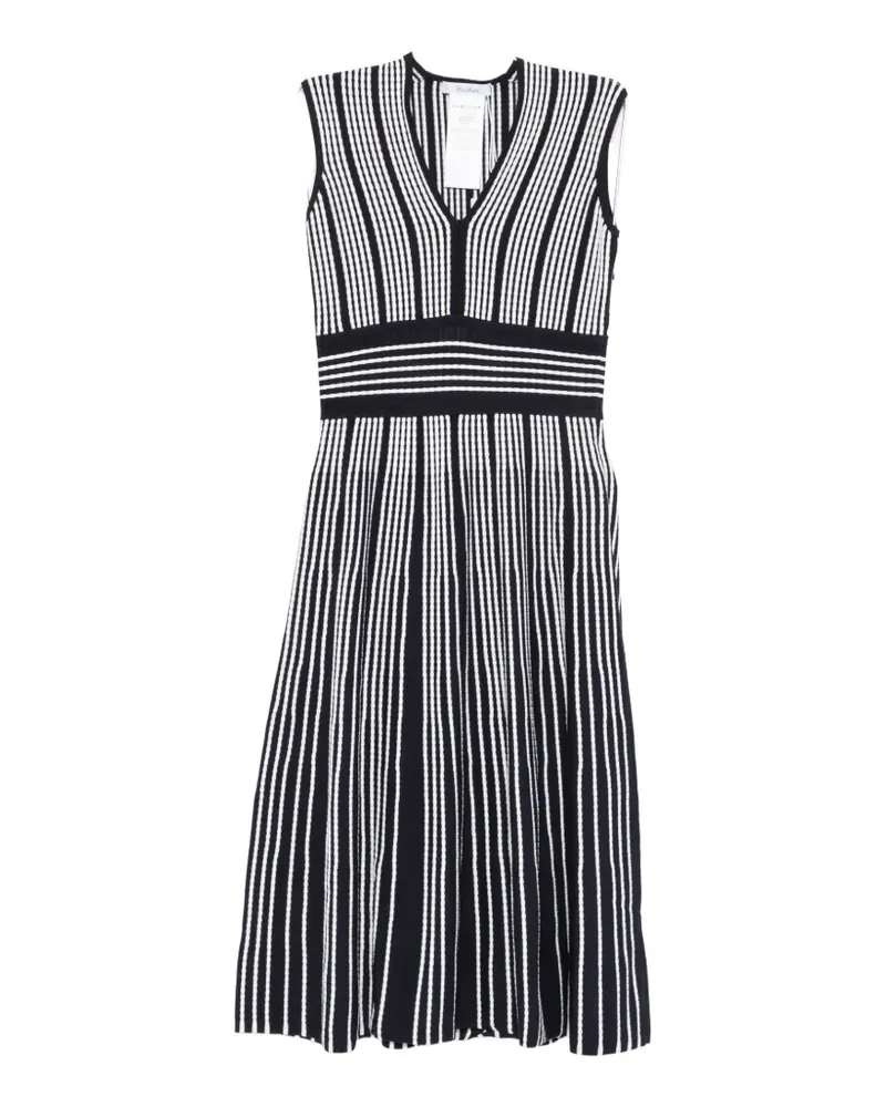 Max Mara Kleid mit Nadelstreifenmuster - Schwarz Schwarz