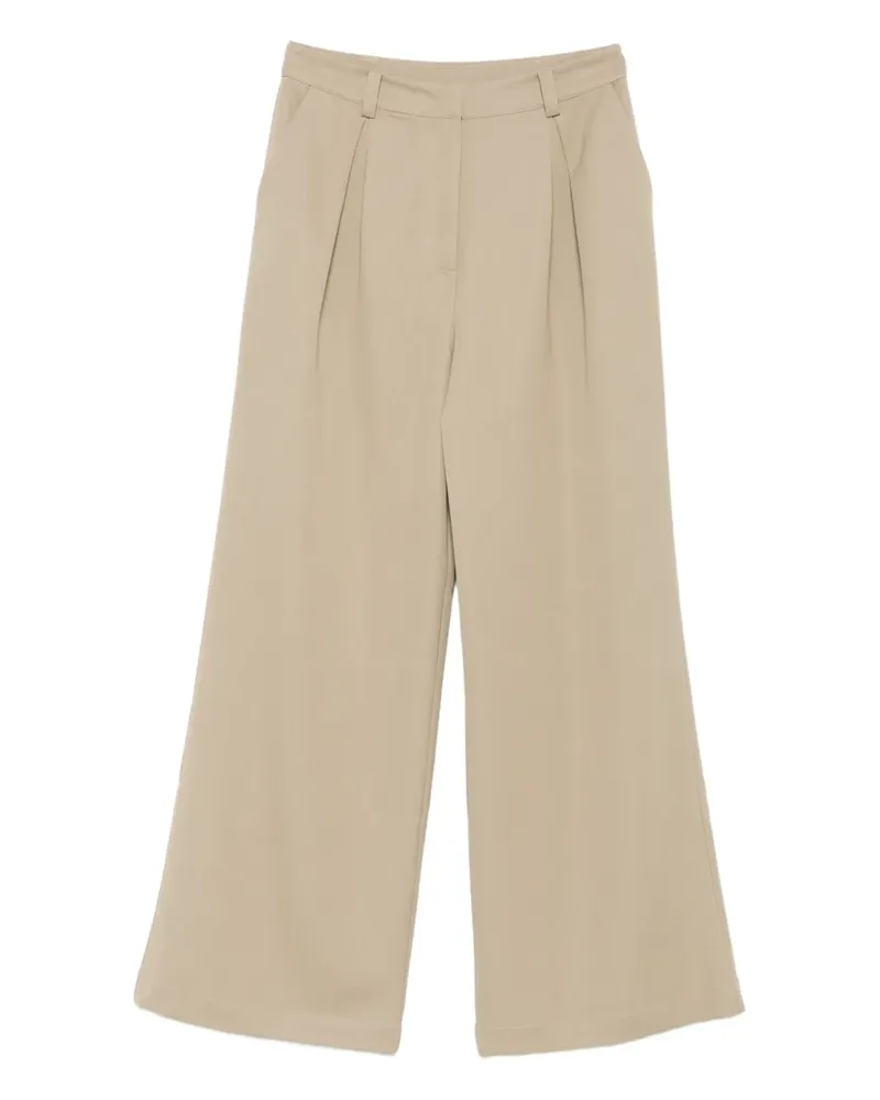 Patrizia Pepe Wide-Leg-Hose mit Bundfalten - Nude Nude