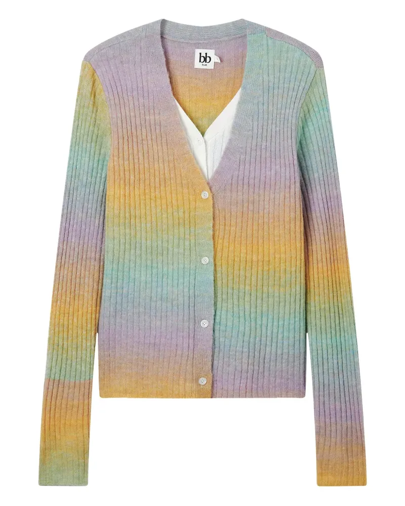 b+ab Gerippter Cardigan - Gelb Gelb