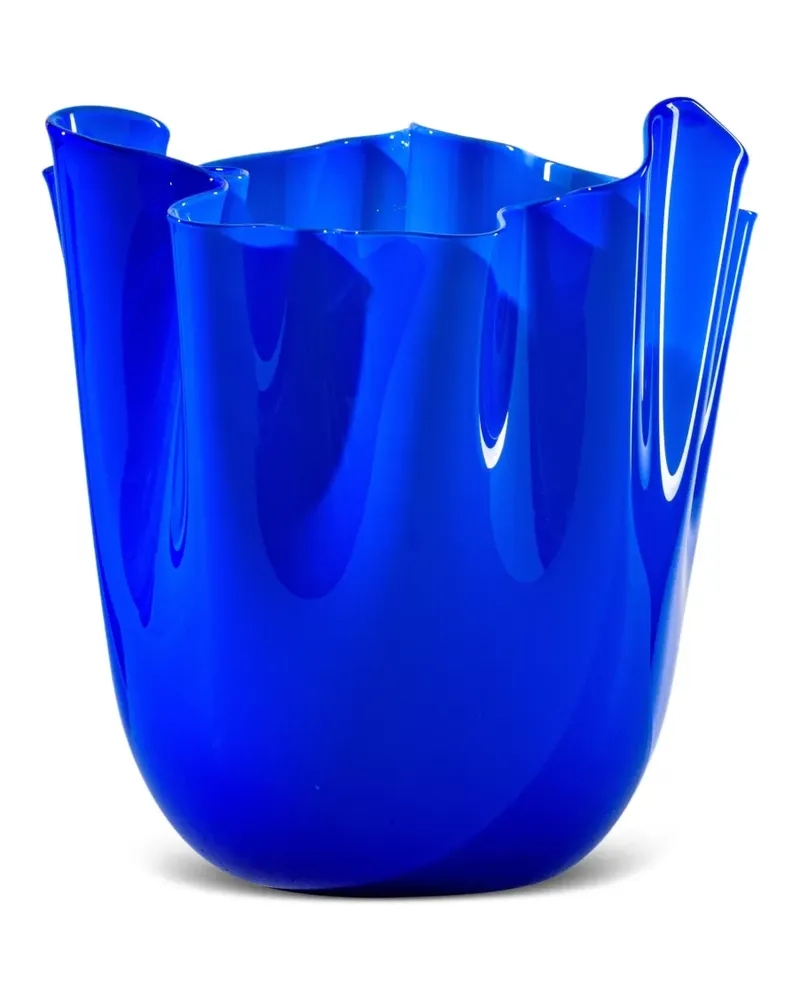 Venini Gerüschte Vase - Blau Blau