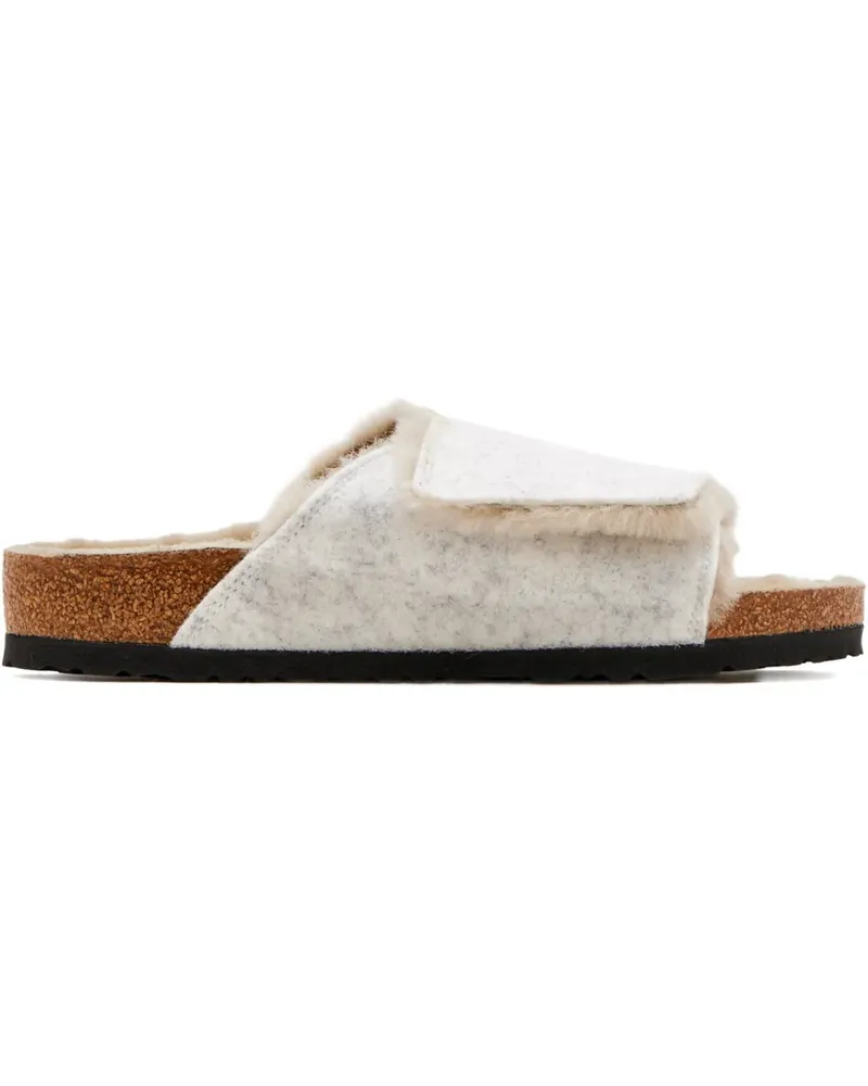 Birkenstock Solana shearling strap sandals - Nude Nude