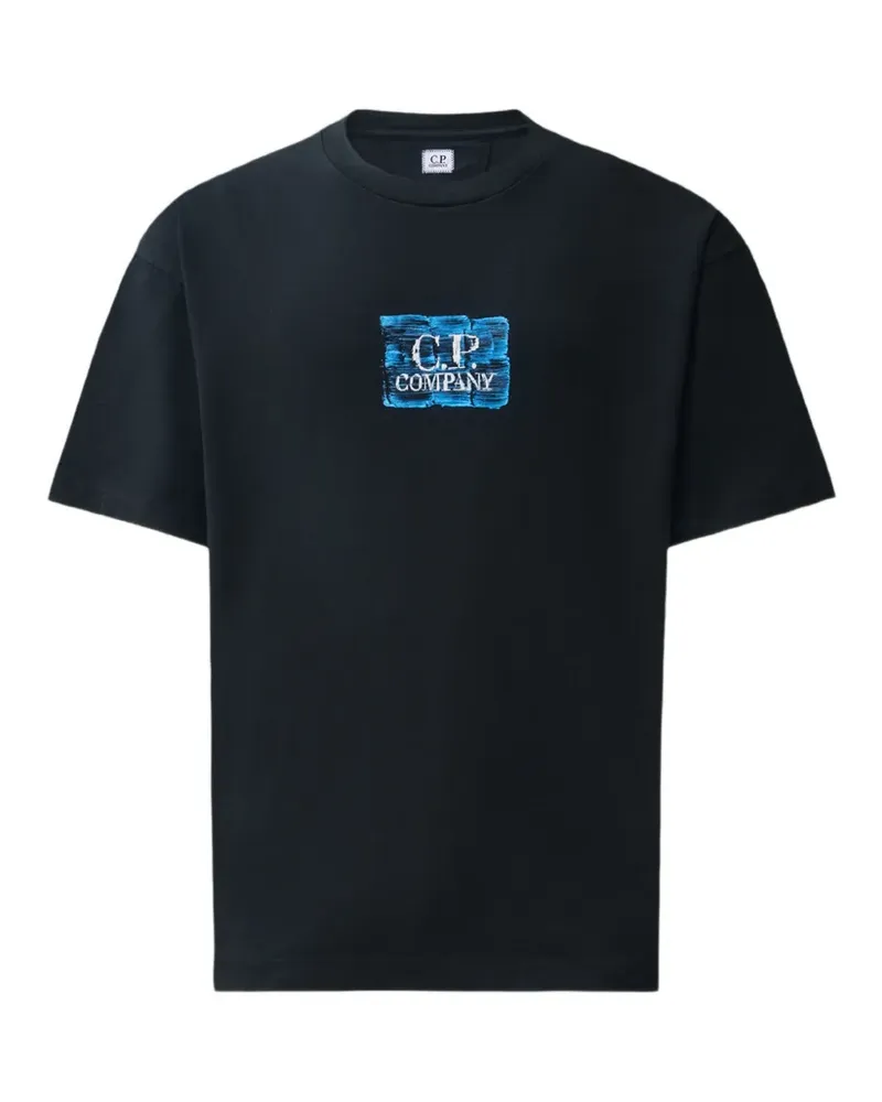 C.P. Company T-Shirt mit Logo-Print - Schwarz Schwarz