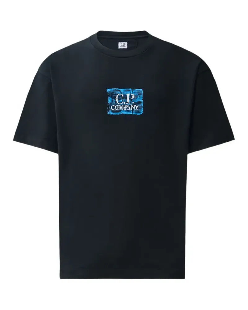 C.P. Company T-Shirt mit Logo-Print - Schwarz Schwarz