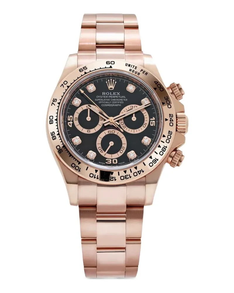 Rolex 2022 Daytona Armbanduhr mit schwarzem Diamanten 40mm Schwarz