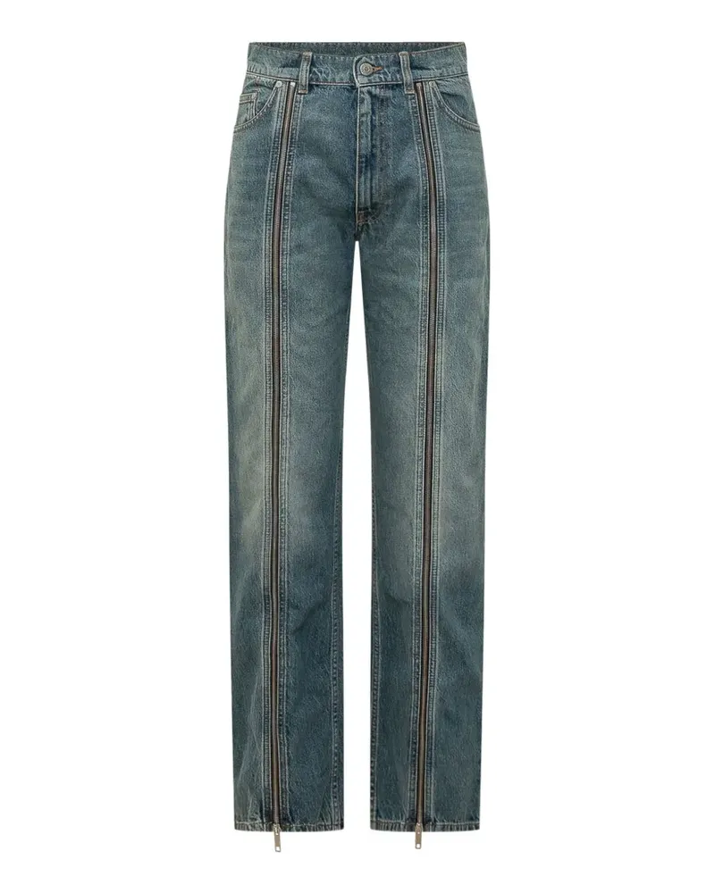 Stella McCartney zip-detail straight-leg jeans - Blau Blau