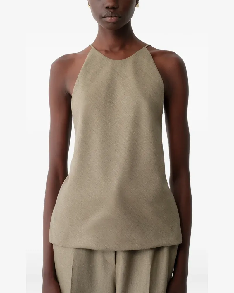 Calvin Klein open-back halterneck top - Nude Nude