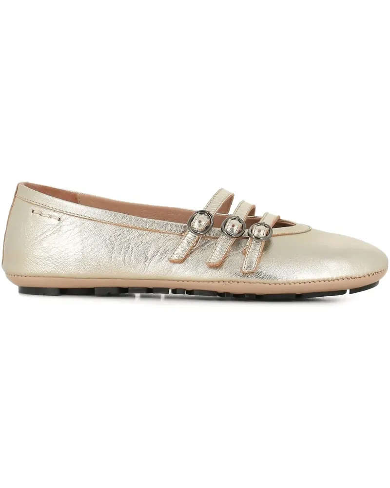 Alexander Hotto Metallische Ballerinas - Gold Gold