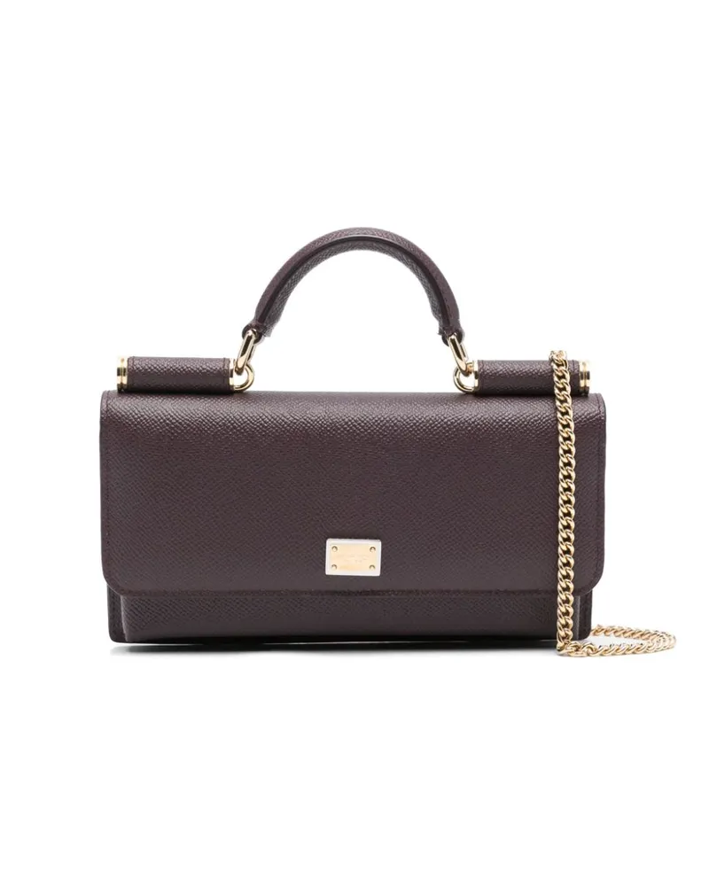 Dolce & Gabbana Mini-Tasche mit Leguan-Effekt - Violett Violett