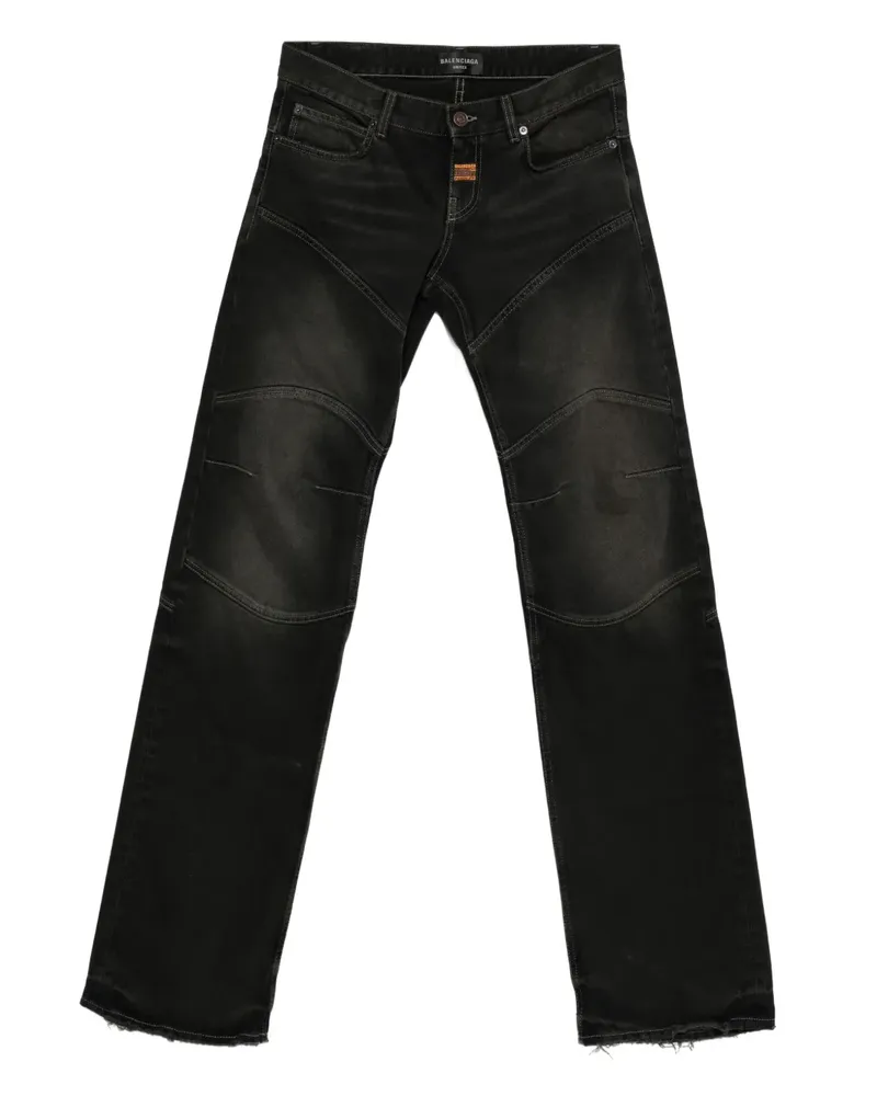 Balenciaga Jeans mit ungesäumten Kanten - Schwarz Schwarz