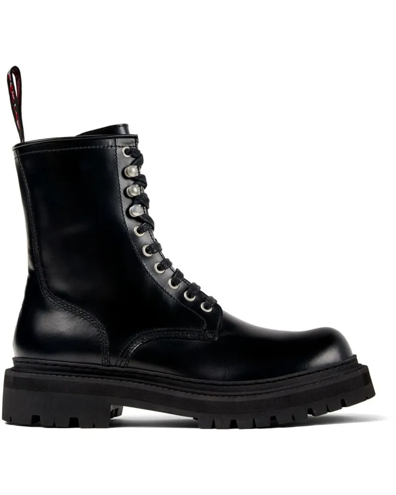 Camper Eki Stiefeletten aus Leder - Schwarz Schwarz