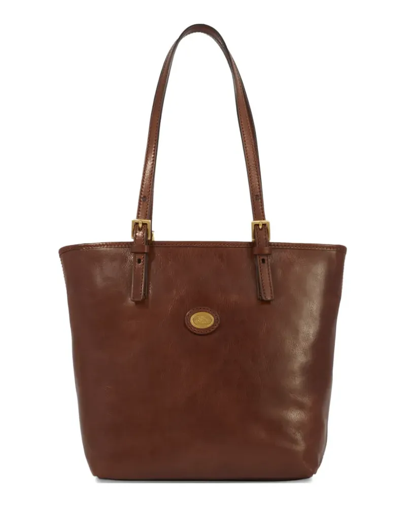 The Bridge leather buckle-detail tote bag - Braun Braun