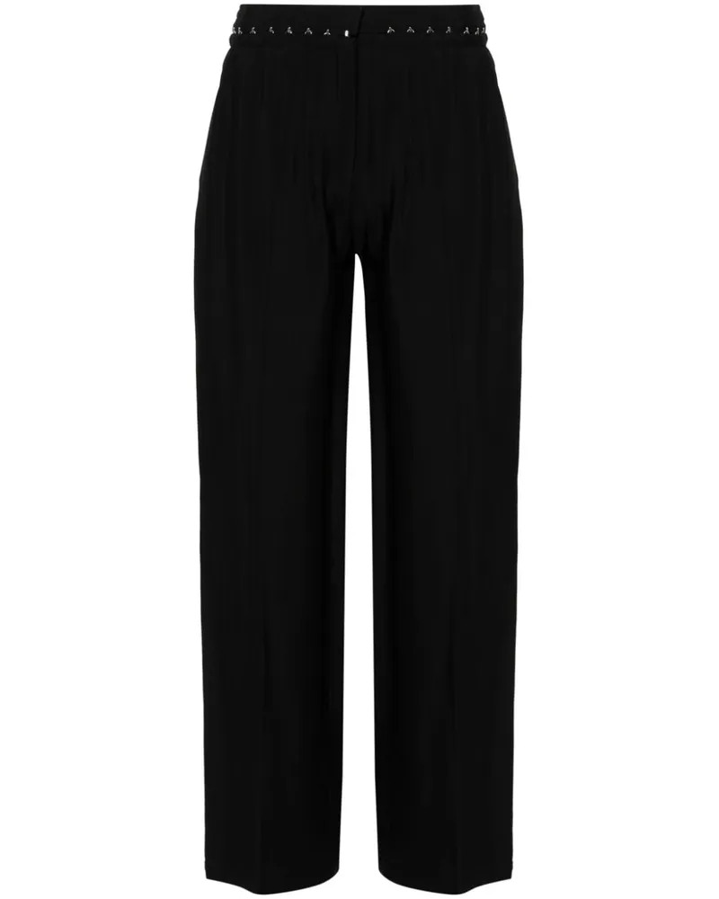 Thierry Mugler Hose mit weitem Augen - Schwarz Schwarz