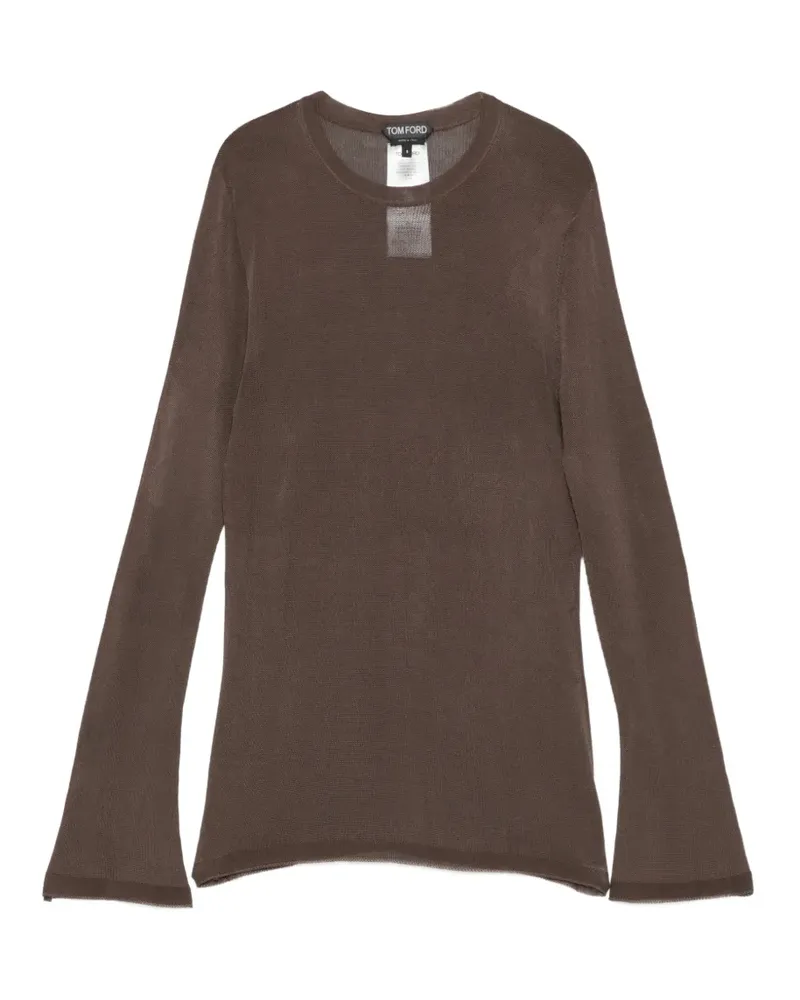 Tom Ford Oberteil mit ausgestellten Ärmeln - Braun Braun