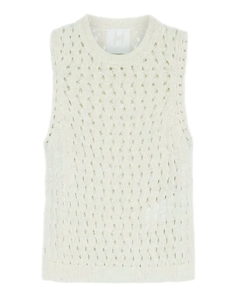 MARELLA mouliné openwork vest - Nude Nude