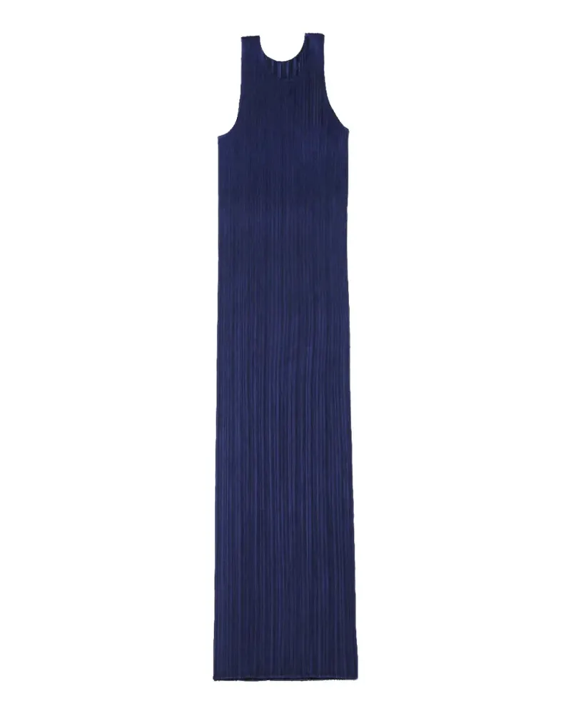 Issey Miyake pleated midi dress - Blau Blau