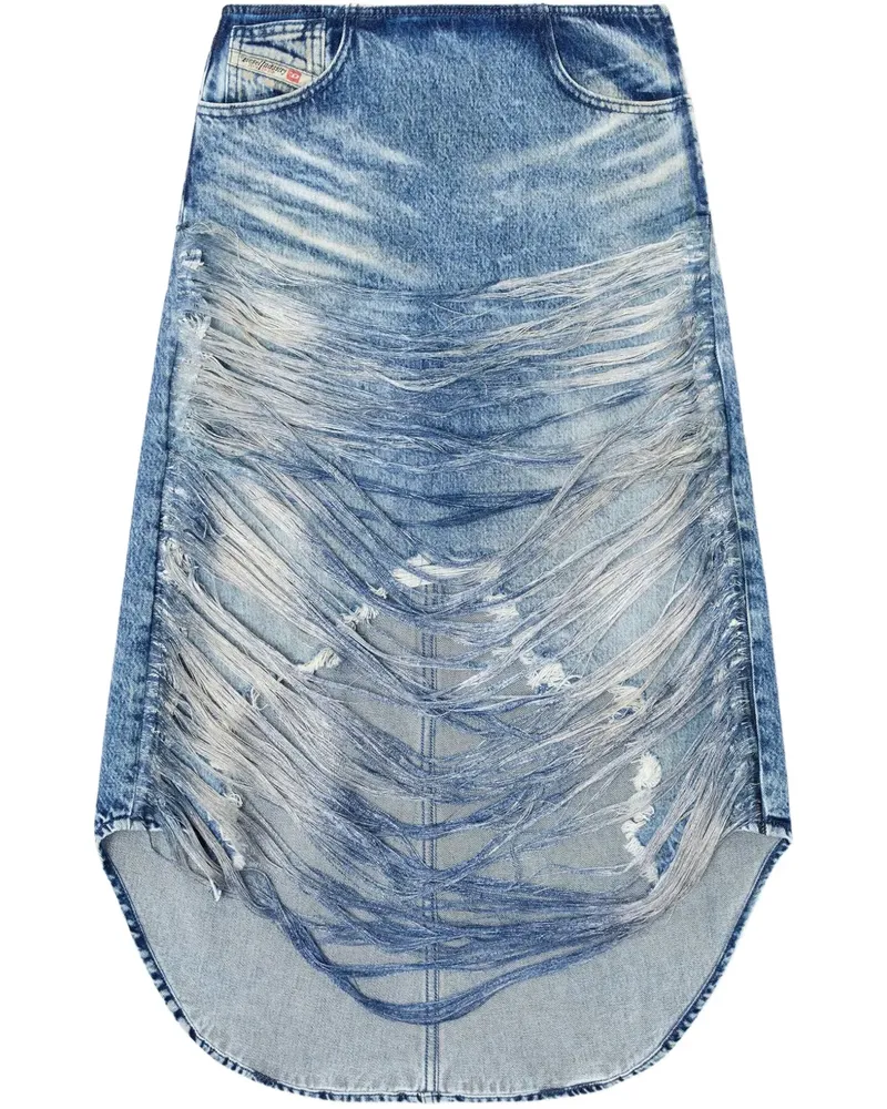 Diesel Ausgefranster Rock - Blau Blau