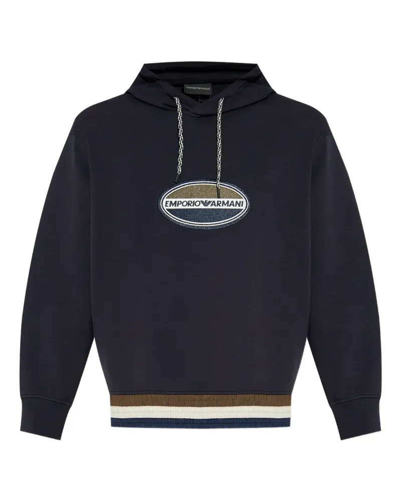 Emporio Armani Hoodie mit Logo-Stickerei - Blau Blau