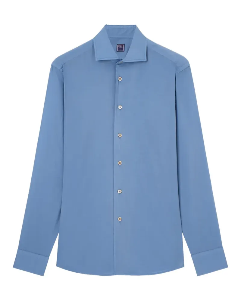 Fedeli Sean long-sleeve button-down shirt - Blau Blau