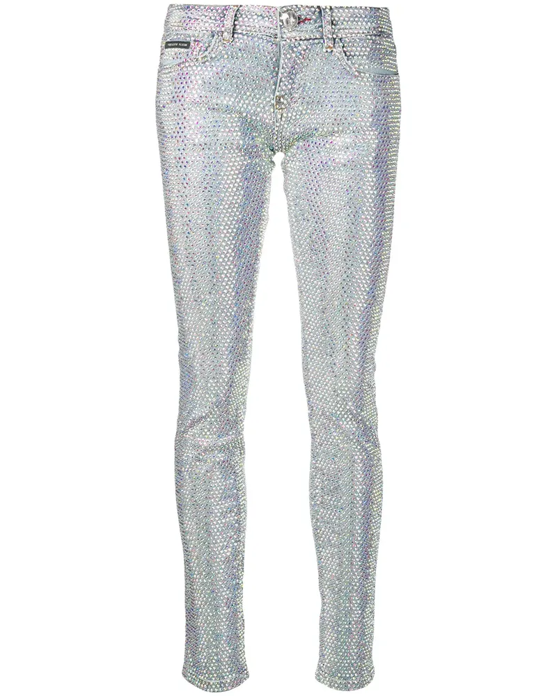 Philipp Plein Schmale Jeans - Blau Blau
