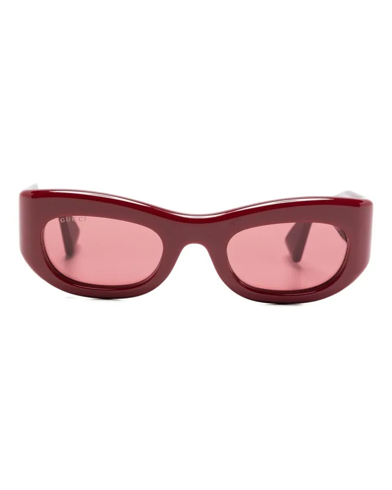Gucci Sonnenbrille mit Logo - Rot Rot