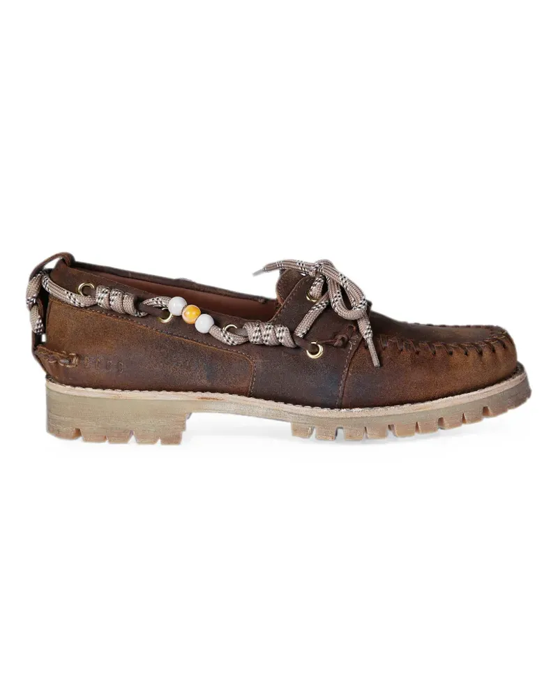 Golden Goose Cruise waxed-suede loafers - Braun Braun