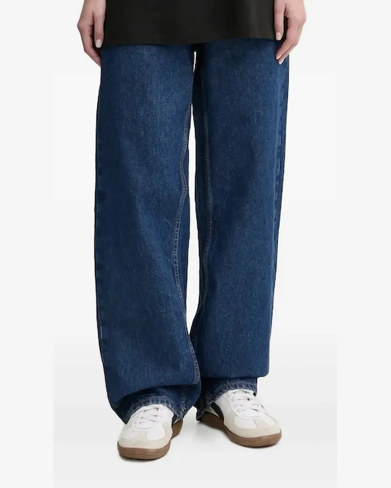 HUGO BOSS Jeans mit Logo-Schild - Blau Blau