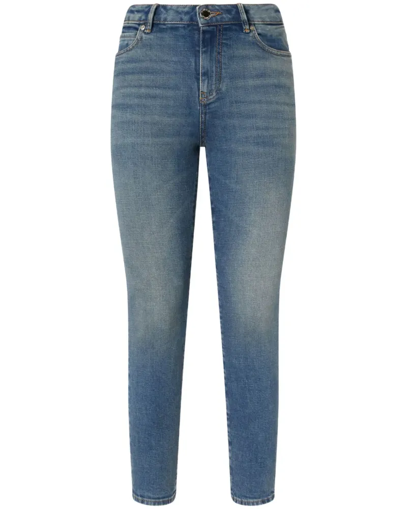 Pinko Slim-Fit-Jeans mit Logo-Stickerei - Blau Blau