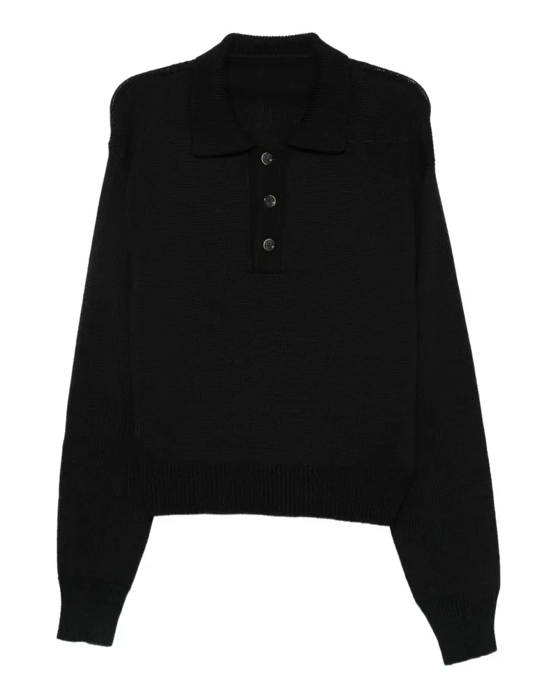 nine:inthe:morning Oscar collared button-up sweater - Schwarz Schwarz