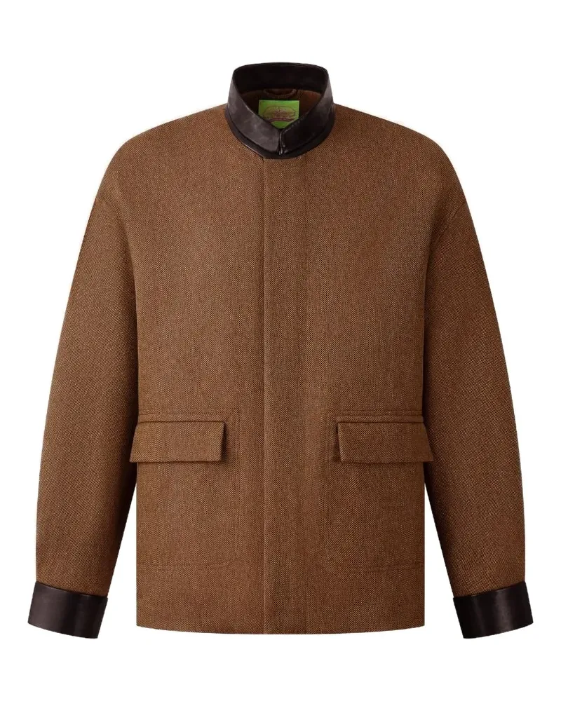 Shanghai Tang Jacke mit Lederborten - Braun Braun