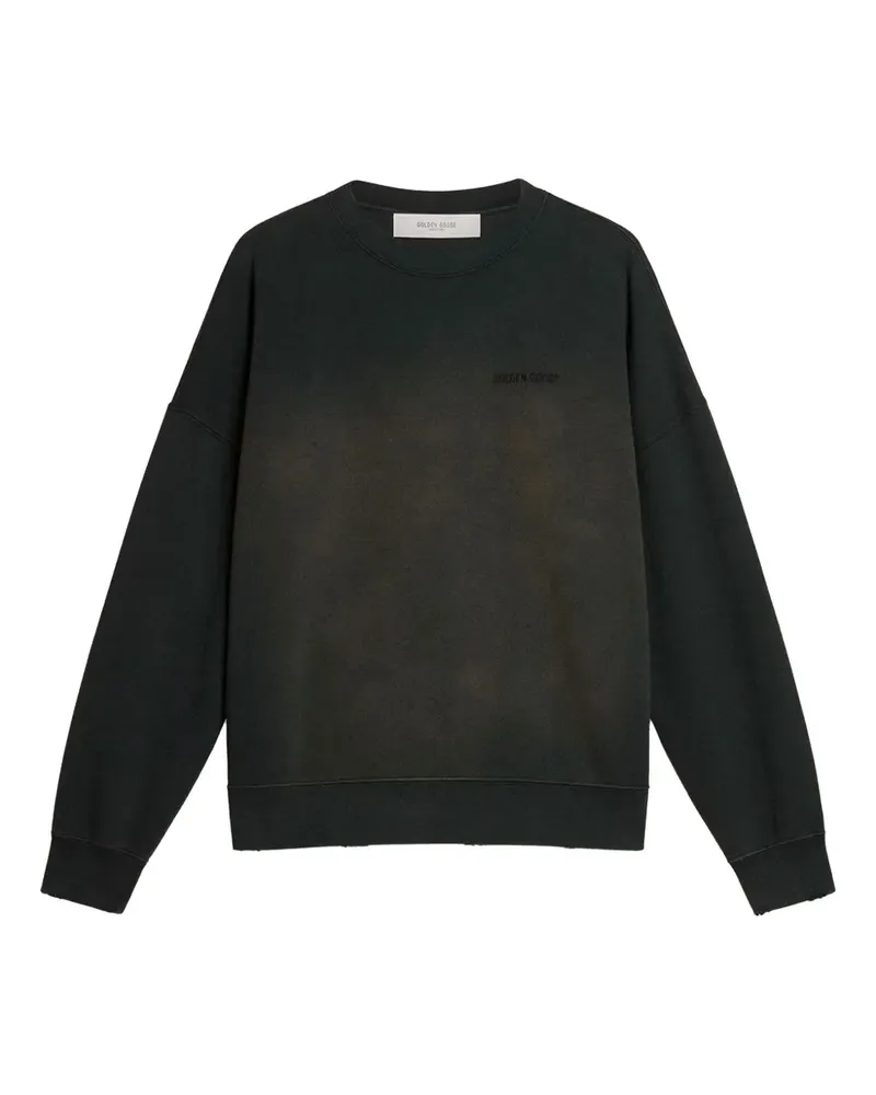 Golden Goose Sweatshirt im Used-Look - Schwarz Schwarz