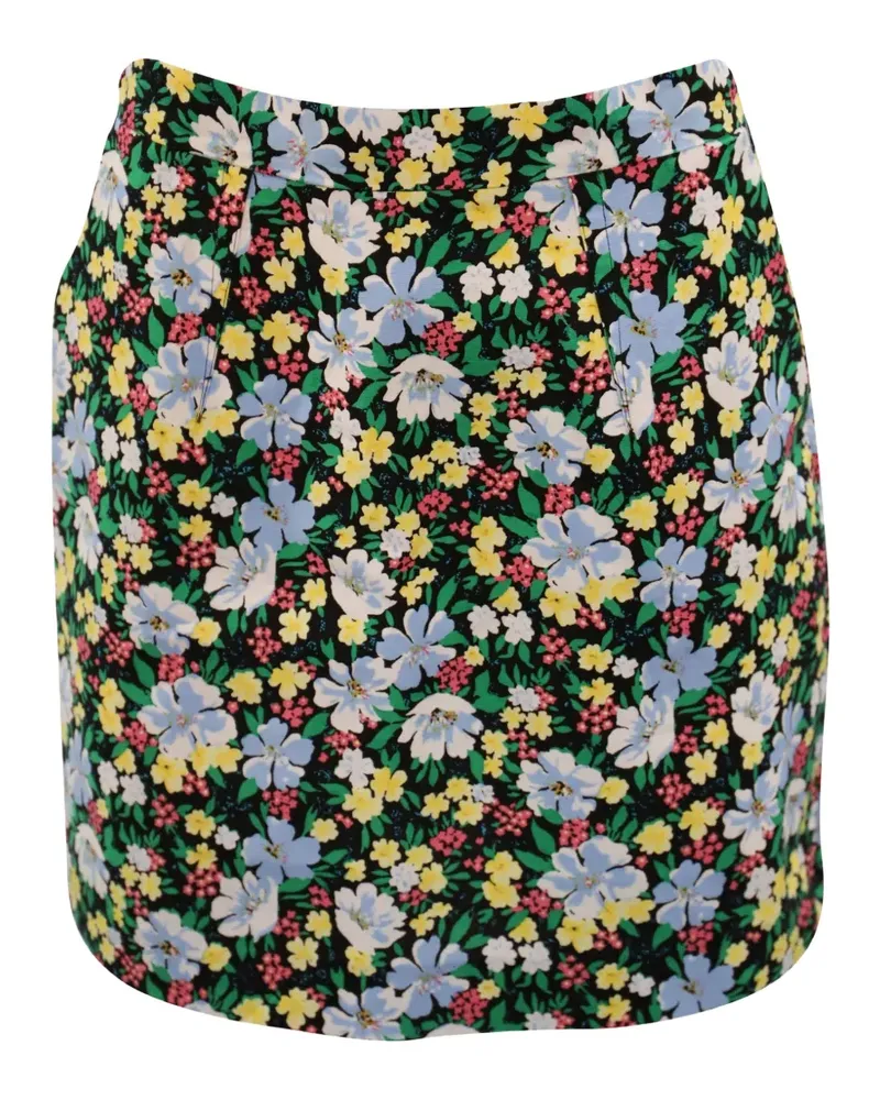 Maje Bleistiftrock mit Blumenprint - Schwarz Schwarz